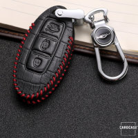 KROKO Leder Schlüssel Cover passend für Nissan Schlüssel  LEK44-N6