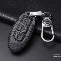 KROKO Leder Schlüssel Cover passend für Nissan Schlüssel  LEK44-N7