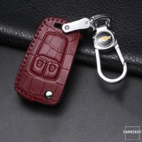 KROKO Leder Schlüssel Cover passend für Opel Schlüssel  LEK44-OP5