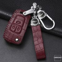 KROKO Leder Schlüssel Cover passend für Opel Schlüssel  LEK44-OP6