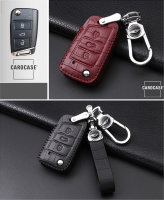 Leather key fob cover case fit for Volkswagen V3X remote key