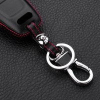 Leder Hartschalen Cover passend für Audi Schlüssel schwarz LEK48-AX6