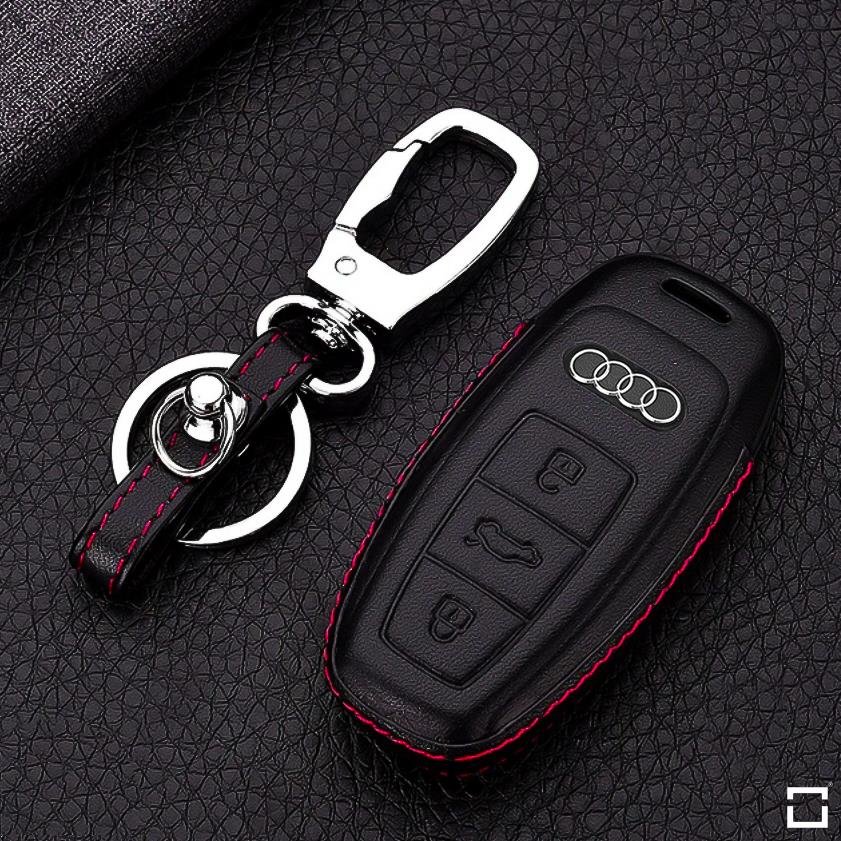 Leather key fob cover case fit for Audi AX7 remote key black, 13,50 €