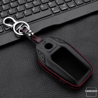 Leder Hartschalen Cover passend für BMW Schlüssel schwarz LEK48-B8