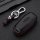 Leder Hartschalen Cover passend für Ford Schlüssel schwarz LEK48-F7