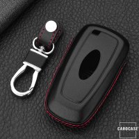 Cover Guscio / Copri-chiave Pelle compatibile con Ford F8, F9 nero