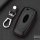 Leather key fob cover case fit for Ford F8, F9 remote key black