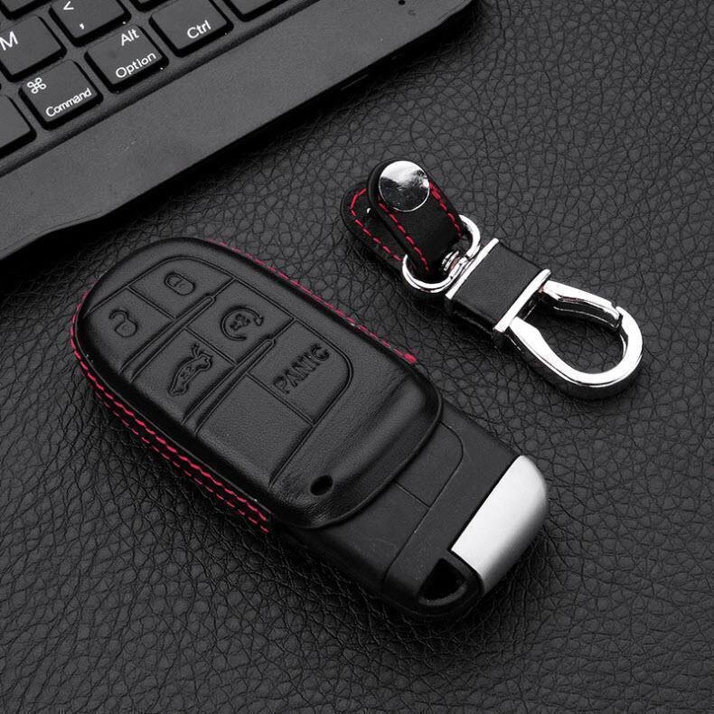 Capa de couro para chaves de carro Fiat / Jeep (tipo J5) | Carocase Premium
