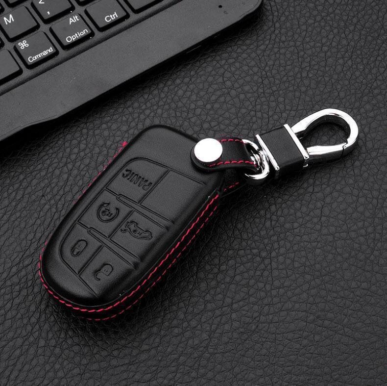 Capa de couro para chaves de carro Fiat / Jeep (tipo J5) | Carocase Premium