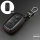 Leather key fob cover case fit for Land Rover LRA remote key black