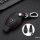 Leder Hartschalen Cover passend für Mercedes-Benz Schlüssel schwarz LEK48-M7