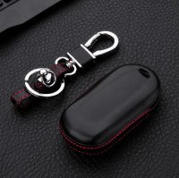 Leder Hartschalen Cover passend für Opel Schlüssel schwarz LEK48-OP16