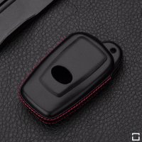 Leder Hartschalen Cover passend für Toyota Schlüssel schwarz LEK48-T6