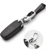 BLACK-ROSE Leder Schlüssel Cover für Audi Schlüssel  LEK4-AX4