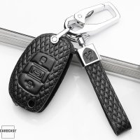 BLACK-ROSE Leder Schlüssel Cover für Hyundai Schlüssel  LEK4-D6