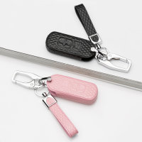 BLACK-ROSE Leder Schlüssel Cover für Mazda...