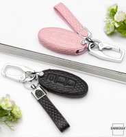 BLACK-ROSE Leder Schlüssel Cover für Nissan Schlüssel  LEK4-N6