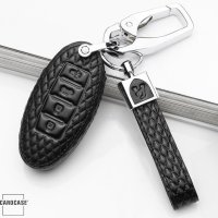BLACK-ROSE Leder Schlüssel Cover für Nissan Schlüssel  LEK4-N8