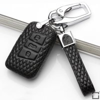 Leather key fob cover case fit for Volkswagen, Skoda, Seat V4 remote key