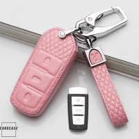 BLACK-ROSE Leder Schlüssel Cover für Volkswagen Schlüssel  LEK4-V6