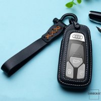 Leather key fob cover case fit for Audi AX6 remote key