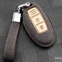 Premium leather key cover for Nissan keys incl. leather...