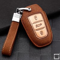 Premium Leder Schlüsselhülle / Schutzhülle (LEK59) passend für Audi  Schlüssel inkl. Lederband