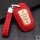 Premium leather key cover for Opel, Toyota, Citroen, Peugeot keys incl. leather strap / keychain (LEK59-P2)