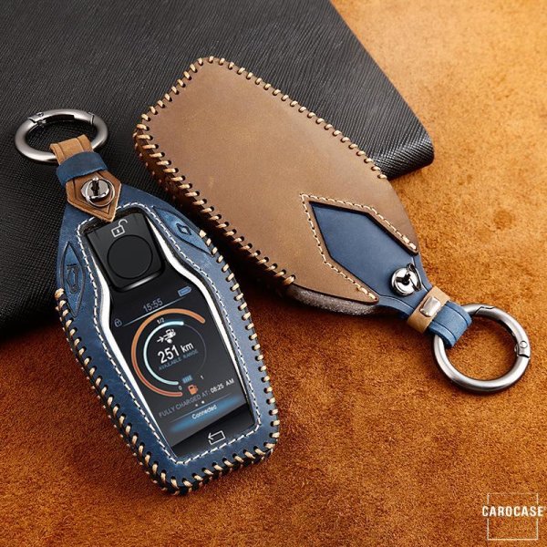 Premium Leder Cover passend für BMW Schlüssel + Anhänger LEK60-B8