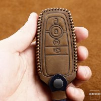 Premium Leather key fob cover case fit for Ford F9 remote...