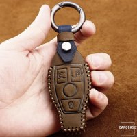 Premium Leder Cover passend für Mercedes-Benz Schlüssel + Anhänger  LEK60-M8