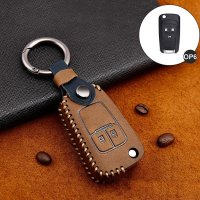 Premium Leather key fob cover case fit for Opel OP5...