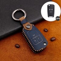 Premium Leather key fob cover case fit for Opel OP6 remote key