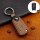 Premium Leather key fob cover case fit for Opel OP6 remote key
