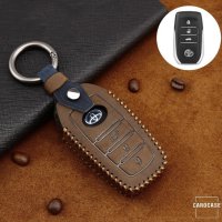 Premium Leder Cover passend für Toyota Schlüssel + Anhänger  LEK60-T4