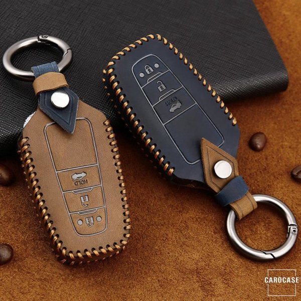 Premium Leder Cover passend für Toyota Schlüssel + Anhänger LEK60-T6, 18,95  €