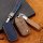 Premium Leather key fob cover case fit for Volkswagen, Skoda, Seat V2X remote key