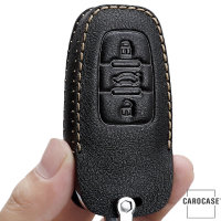 Coque de protection en cuir de première qualité pour voiture Audi clé télécommande AX4