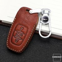 Premium Leather key fob cover case fit for Audi AX4 remote key