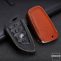 Premium Leather key fob cover case fit for BMW B4, B5 remote key