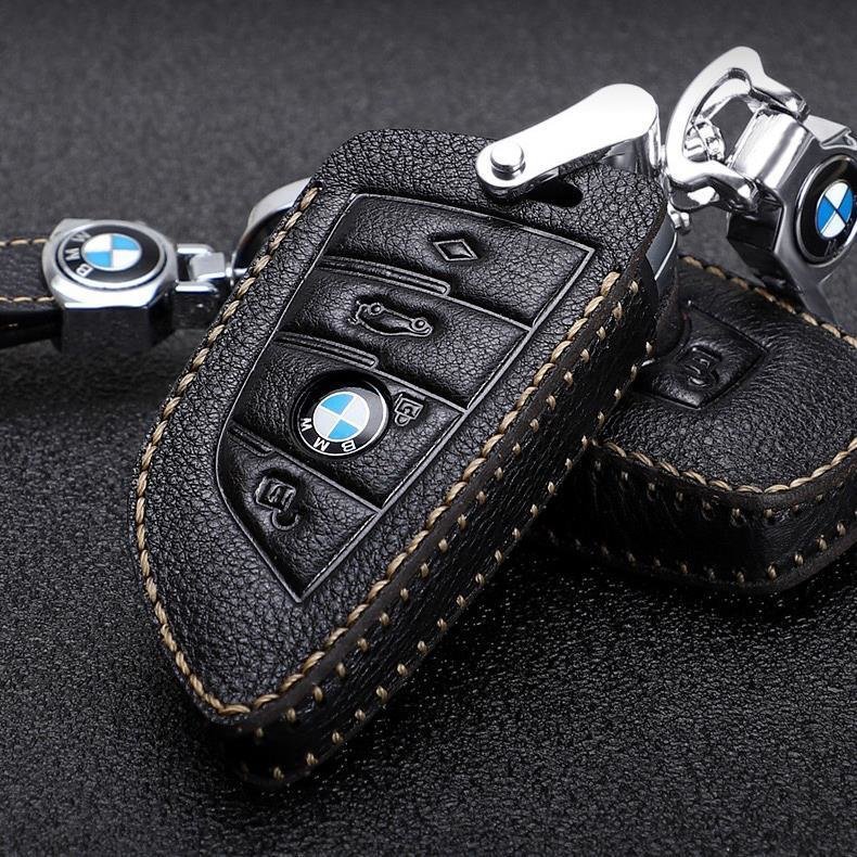 Premium Leder Schlüsseletui passend für BMW Schlüssel LEK62-B7, 22