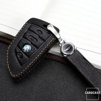 Premium Leather key fob cover case fit for BMW B6, B7 remote key