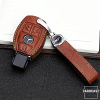 Premium Leather key fob cover case fit for Mercedes-Benz...