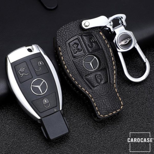 Premium Leder Schlüsseletui passend für Mercedes-Benz Schlüssel