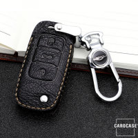 Premium Leder Schlüsseletui passend für Volkswagen, Skoda, Seat Schlüssel  LEK62-V2X