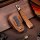 Premium leather key cover for Audi keys incl. keyring hook + leather keychain (LEK64-AX3)