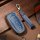 Coque de clé de Voiture en cuir compatible avec Audi clés inkl. Karabiner + Lederband (LEK64-AX4)