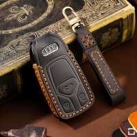 Premium leather key cover for Audi keys incl. keyring...