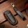Premium leather key cover for Audi keys incl. keyring hook + leather keychain (LEK64-AX7)