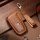 Premium leather key cover for BMW keys incl. keyring hook + leather keychain (LEK64-B5)